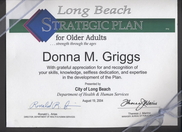 Recognition for development of City of Long Beach Senior Strategic Plan